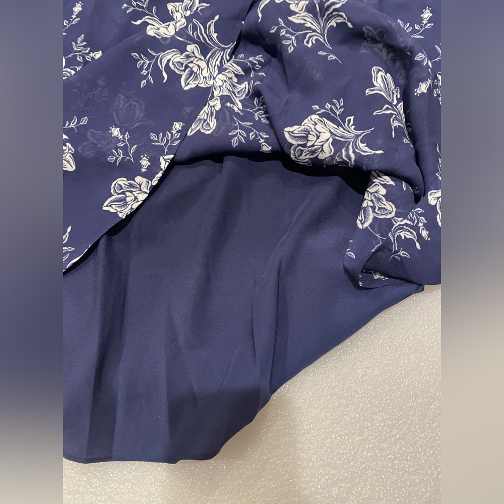 Ralph Lauren Top Womens Small Petite Navy Multicolor Paisley Floral Blouse $268 - Picture 4 of 10